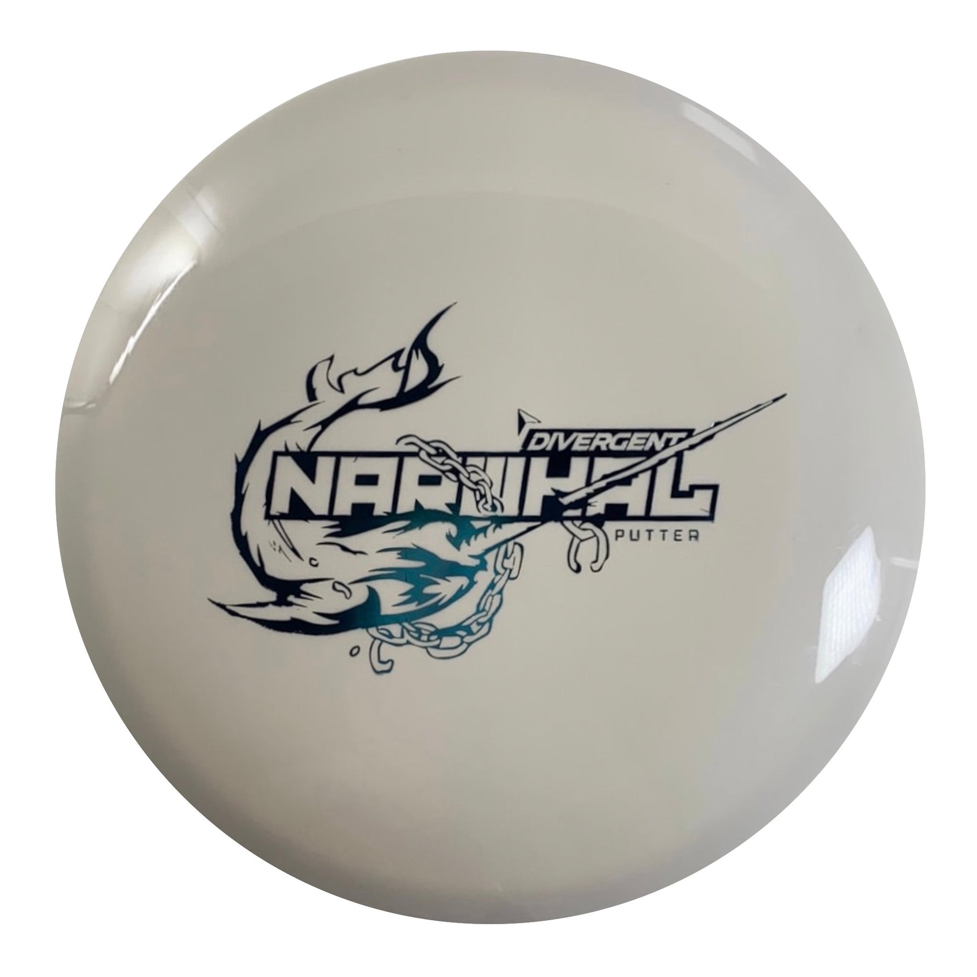 Divergent Discs Narwhal | Max Grip | White/Blue 168g Disc Golf