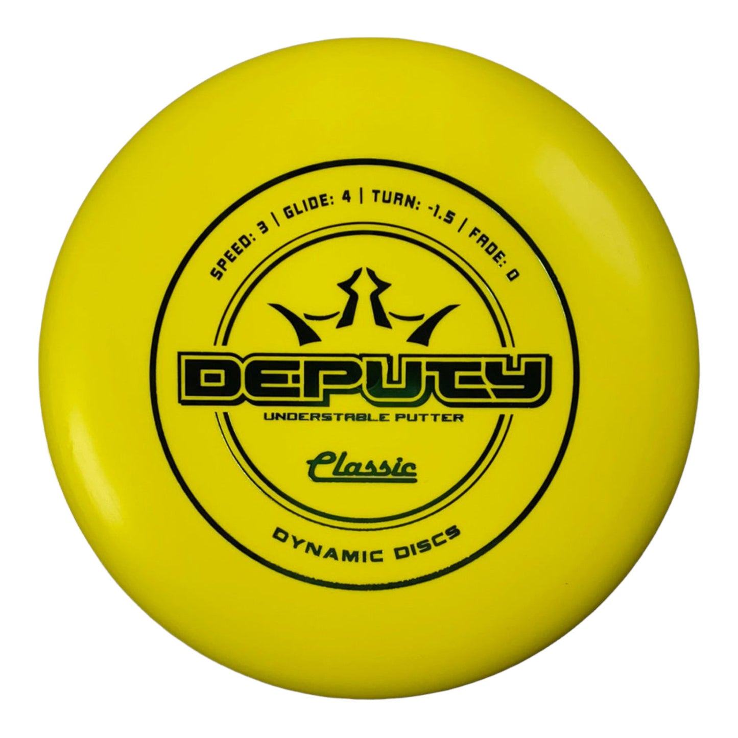 Dynamic Discs Deputy | Classic | Yellow/Green 173g Disc Golf
