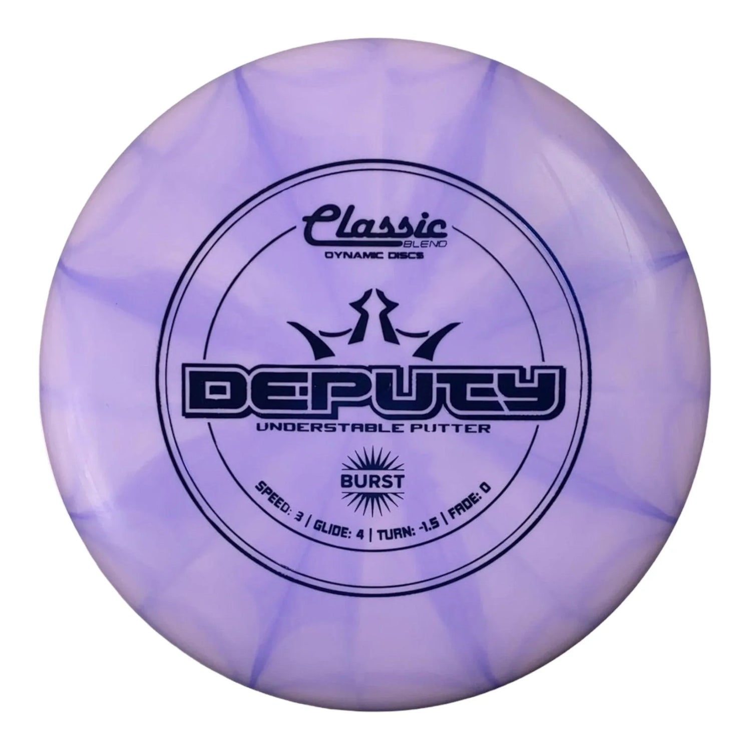Dynamic Discs Deputy | Classic Blend Burst | Purple/Blue 173g Disc Golf