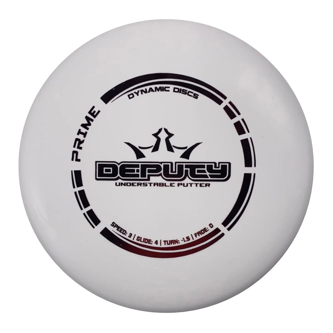Dynamic Discs Deputy | Prime | White/Red 175 - 176g Disc Golf