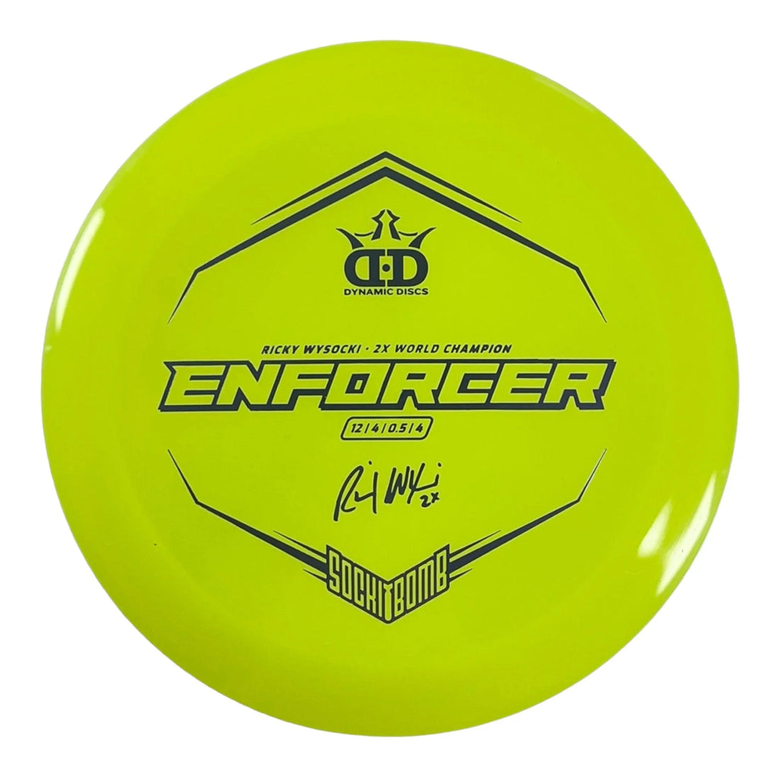 Dynamic Discs Enforcer | Lucid - Ice | Yellow/Silver 174 - 175g (Ricky Wysocki) Disc Golf