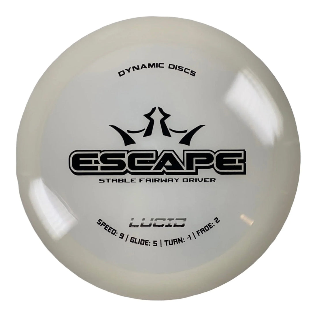 Dynamic Discs Escape | Lucid | White/Black 170 - 171g Disc Golf