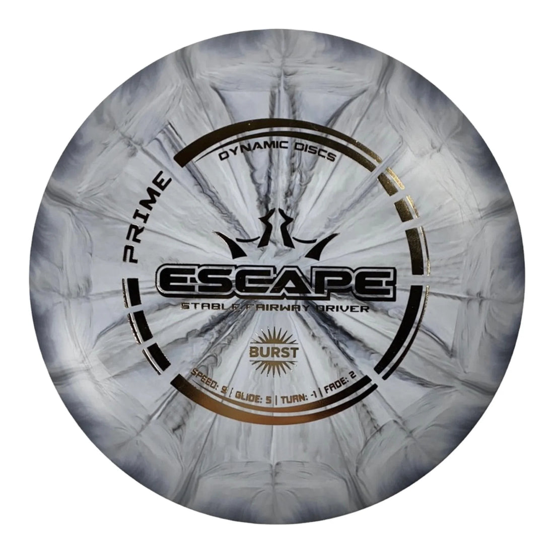 Dynamic Discs Escape | Prime Burst | Grey/Gold 173g Disc Golf