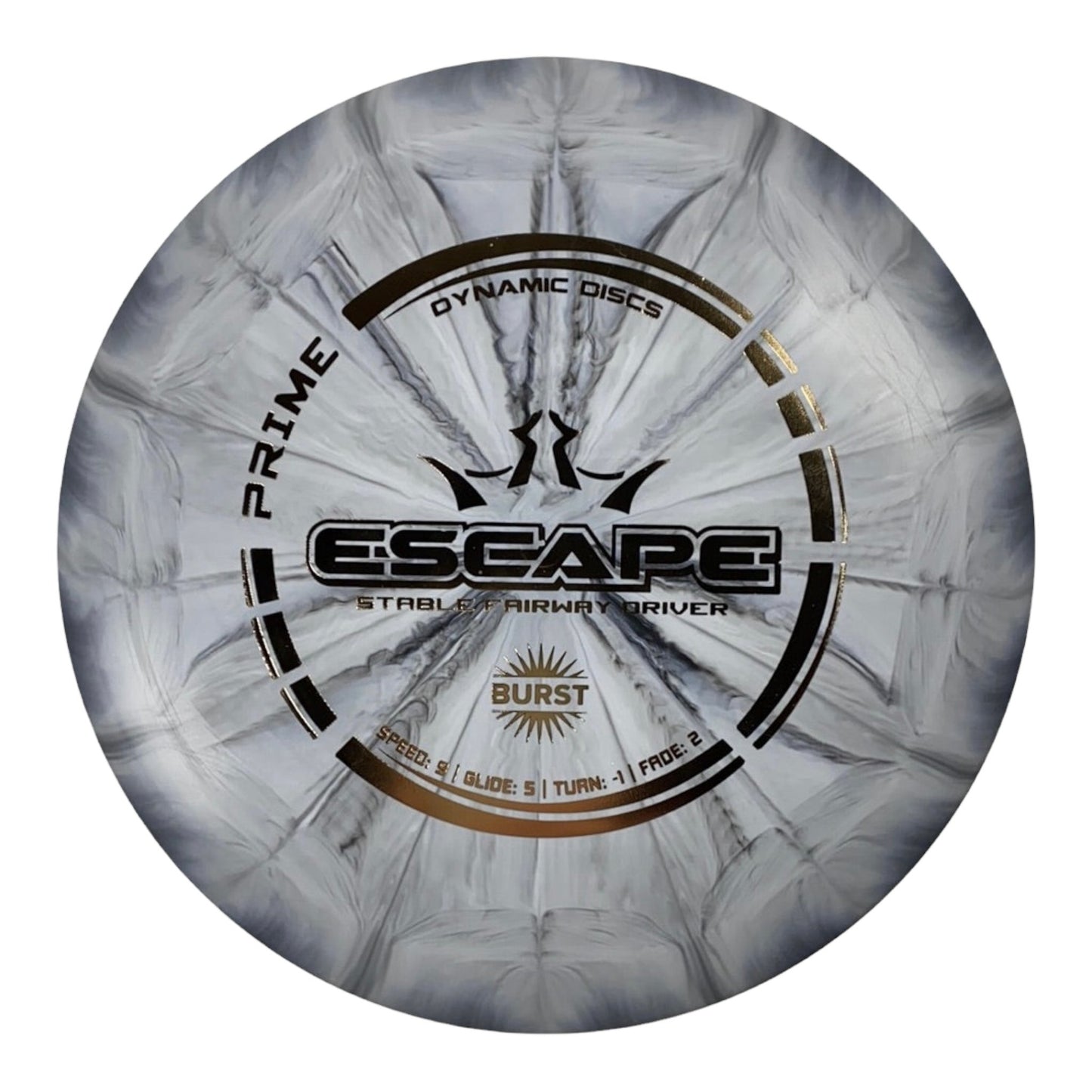 Dynamic Discs Escape | Prime Burst | Grey/Gold 173g Disc Golf