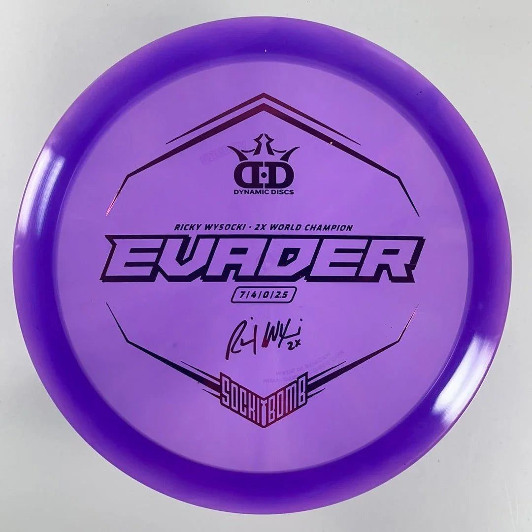 Dynamic Discs Evader | Lucid - Ice | Purple/Red 175 - 176g (Ricky Wysocki) Disc Golf