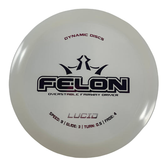 Dynamic Discs Felon | Lucid | White/Red 171-172g Disc Golf
