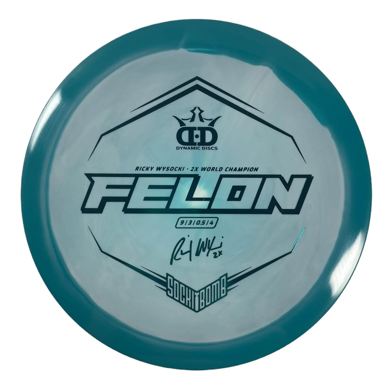 Dynamic Discs Felon | Fuzion Orbit | Teal/Teal 173 - 176g Disc Golf