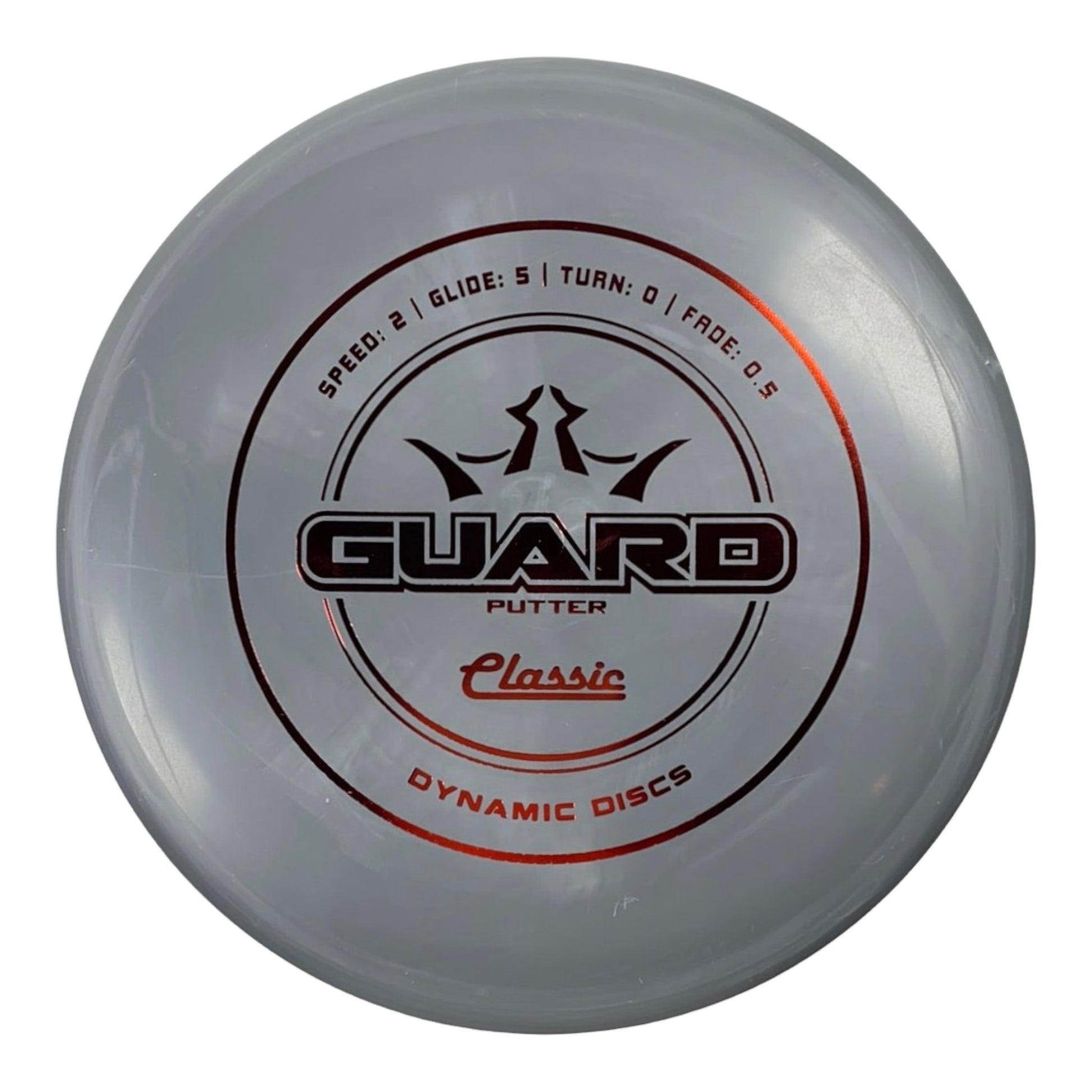 Dynamic Discs Guard | Classic | Grey/Red 174g Disc Golf