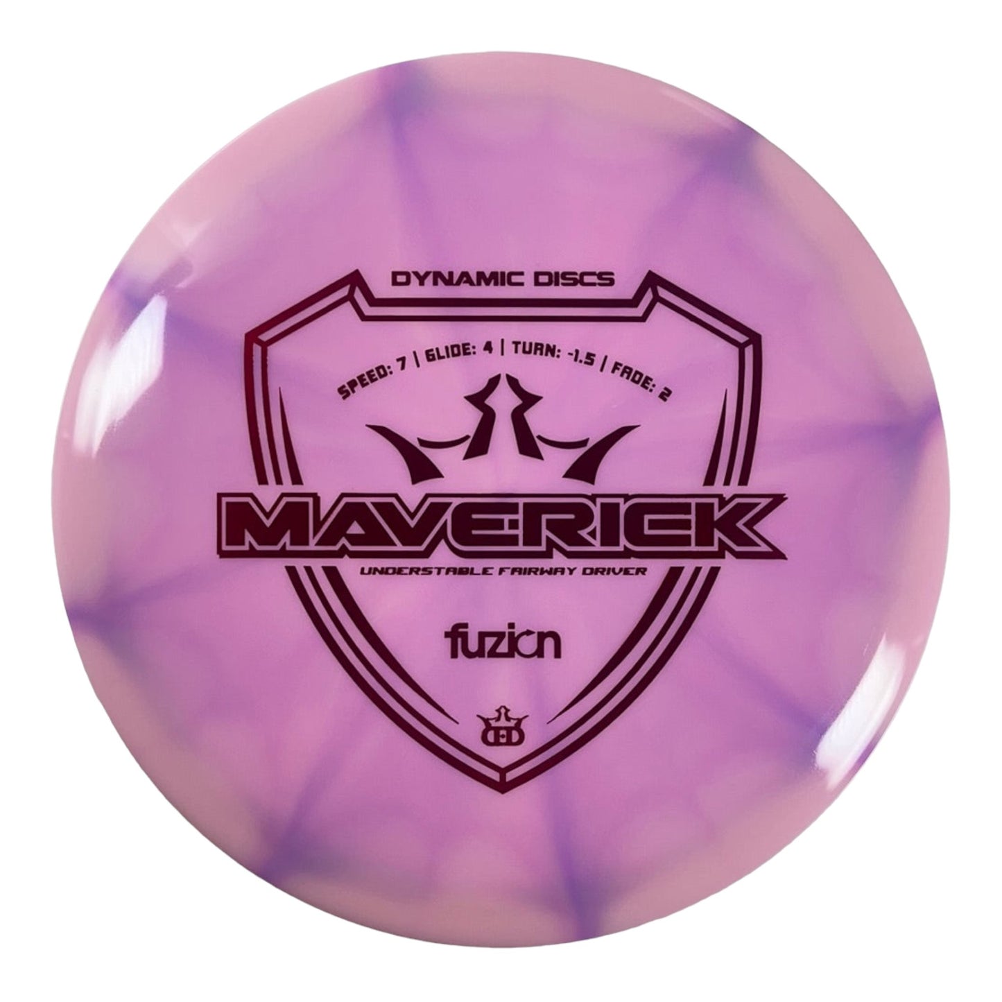 Dynamic Discs Maverick | Fuzion Burst | Purple/Red 168g Disc Golf