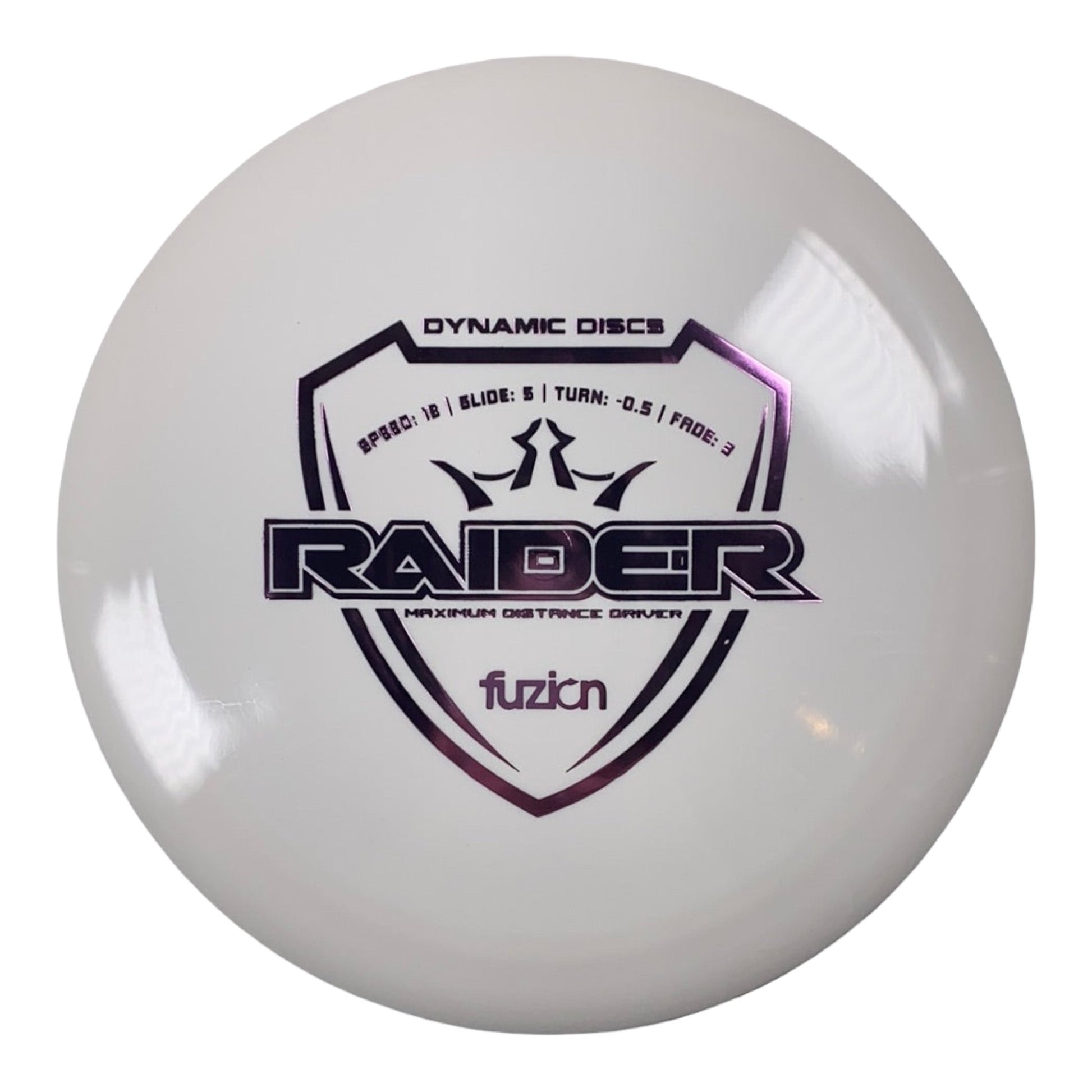 Dynamic Discs Raider | Fuzion | White/Pink 173-174g Disc Golf