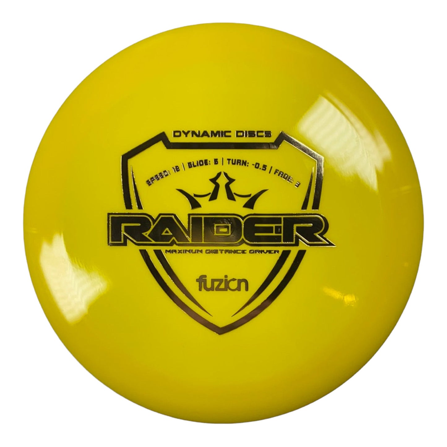 Dynamic Discs Raider | Fuzion | Yellow/Gold Disc Golf