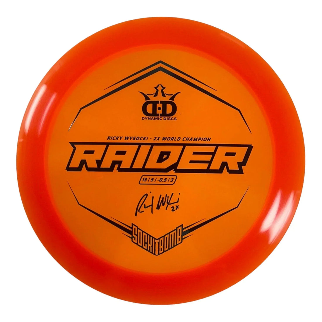 Dynamic Discs Raider | Lucid-Ice | Orange/Green 174-176g (Ricky Wysocki) Disc Golf