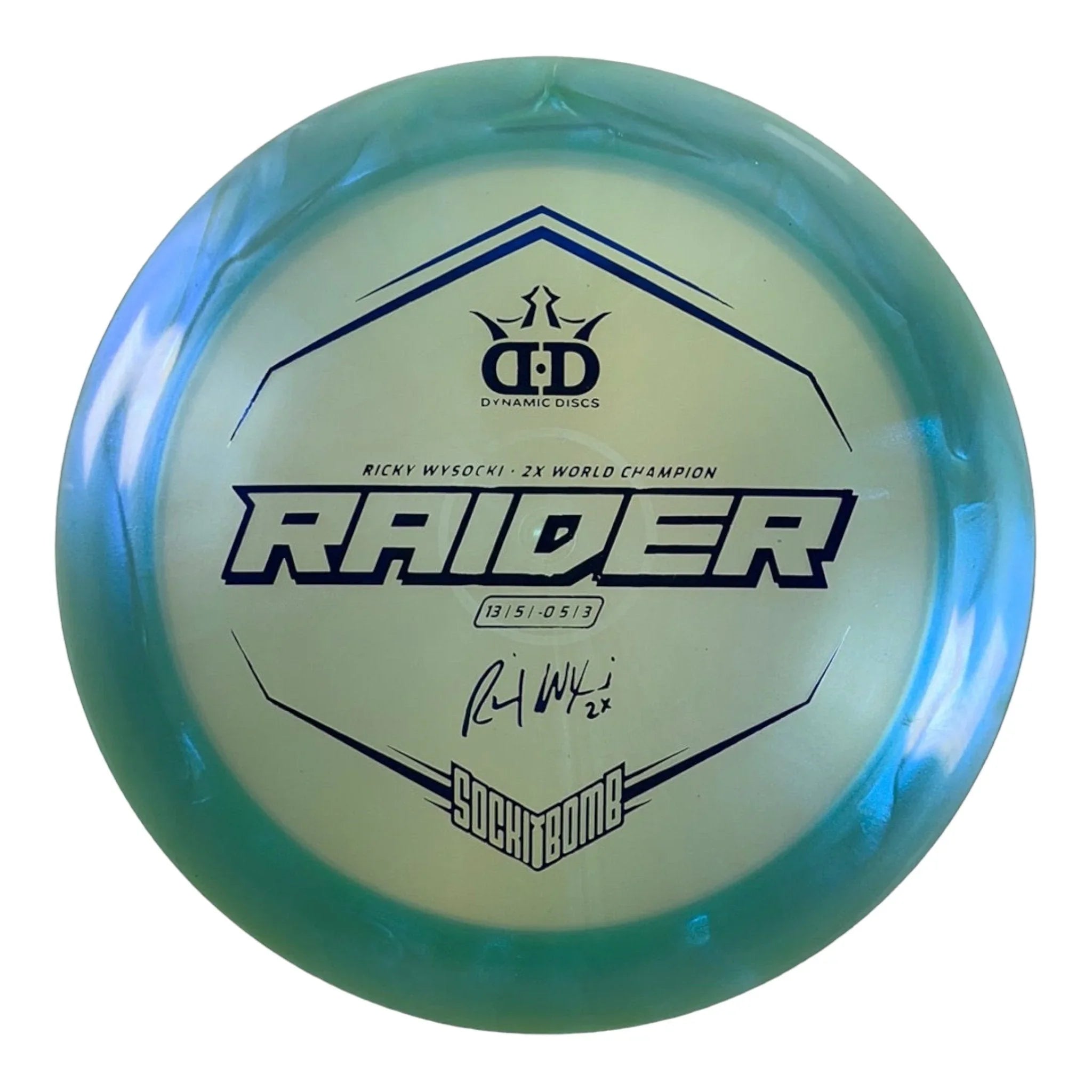 Dynamic Discs Raider | Lucid - X Chameleon | Blue/Blue 173 - 174g (Ricky Wysocki) Disc Golf