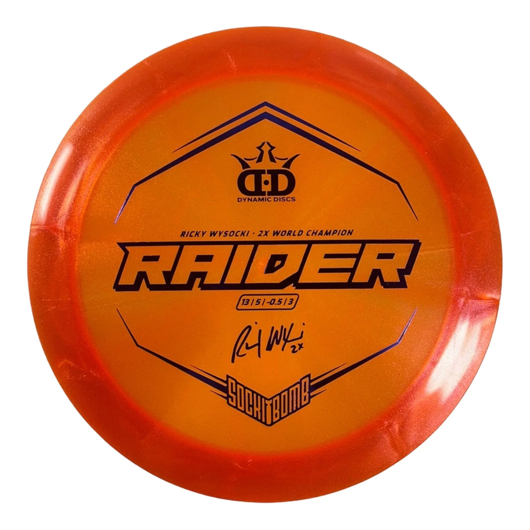 Dynamic Discs Raider | Lucid - X Chameleon | Orange/Blue 175 - 176g (Ricky Wysocki) Disc Golf