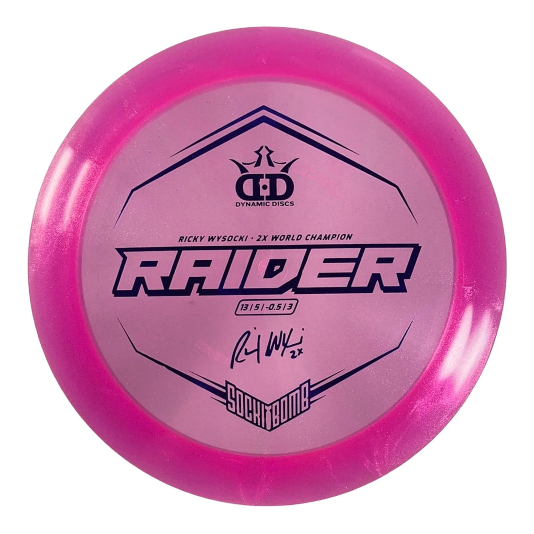 Dynamic Discs Raider | Lucid - X Chameleon | Pink/Blue 174 - 176g (Ricky Wysocki) Disc Golf