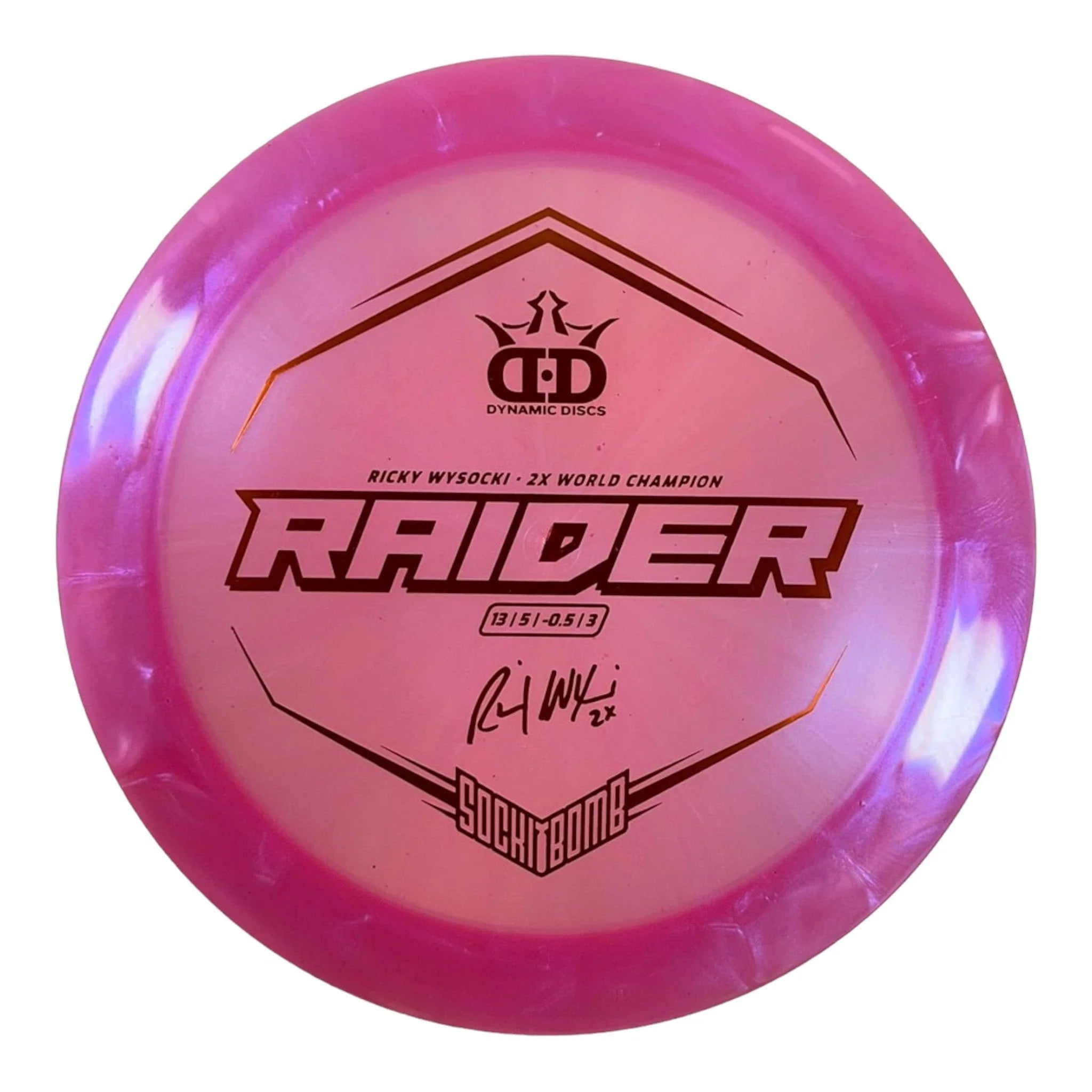Dynamic Discs Raider | Lucid - X Chameleon | Pink/Bronze 173 - 174g (Ricky Wysocki) Disc Golf