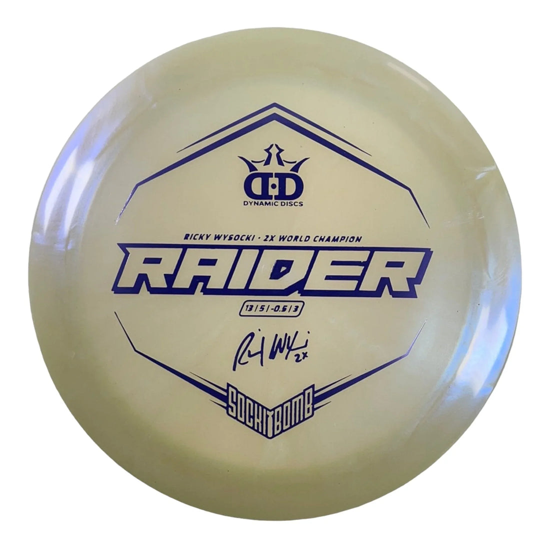 Dynamic Discs Raider | Lucid - X Chameleon | White/Purple 173 - 176g (Ricky Wysocki) Disc Golf