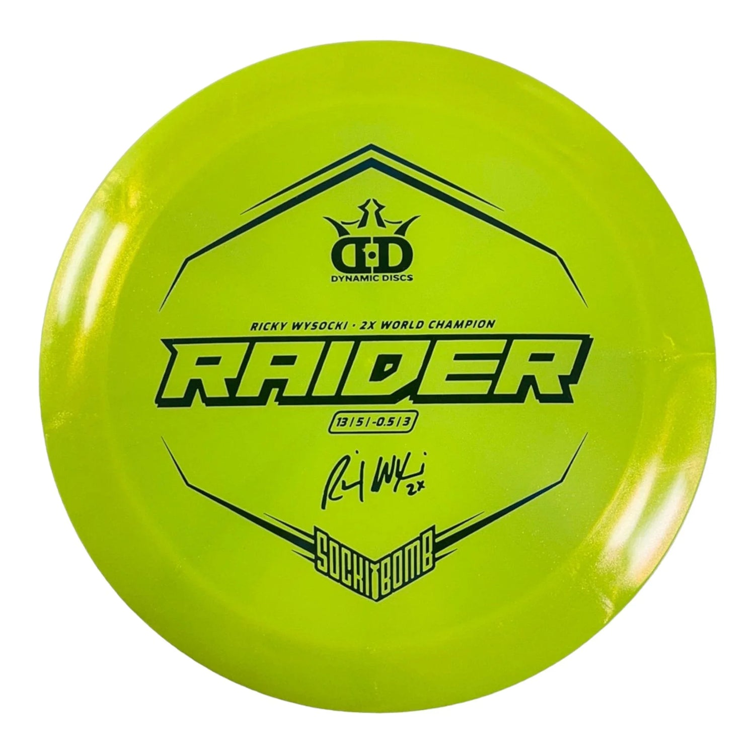 Dynamic Discs Raider | Lucid - X Chameleon | Yellow/Blue 173g (Ricky Wysocki) Disc Golf