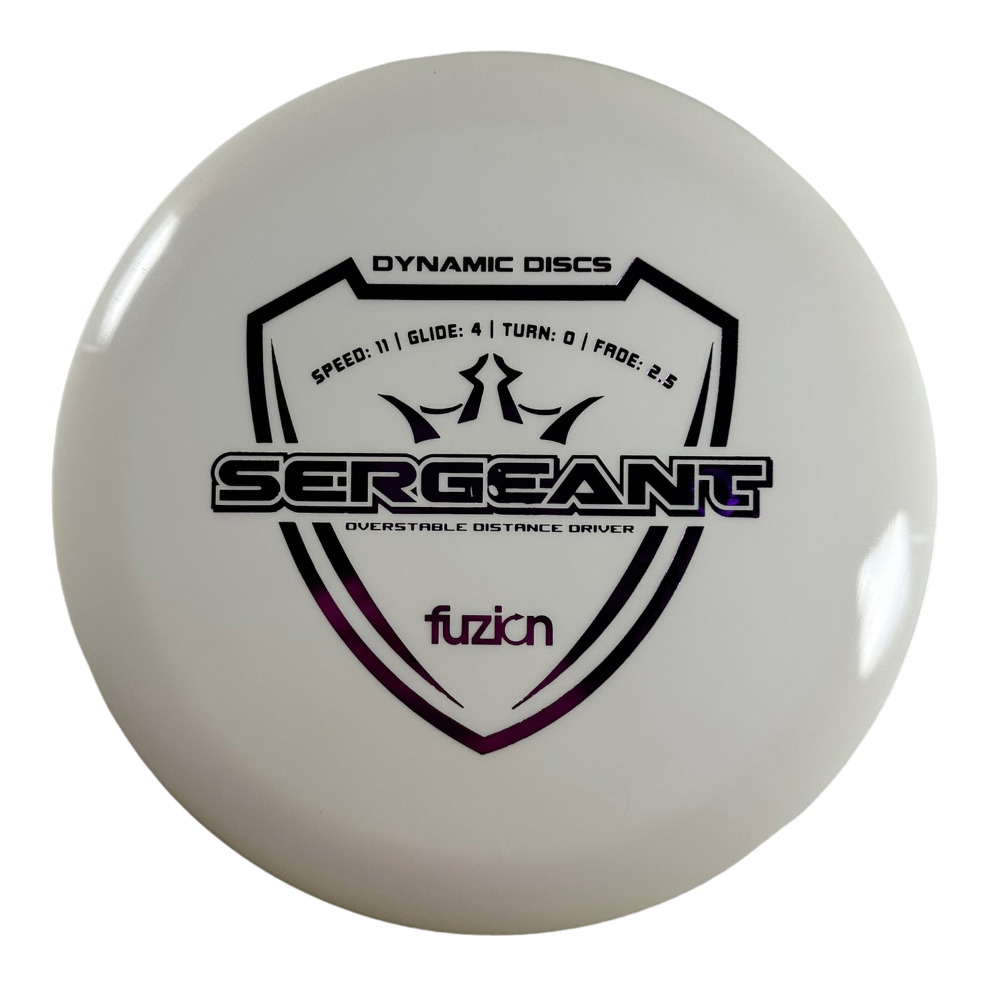 Dynamic Discs Sergeant | Fuzion | White/Pink 173g Disc Golf