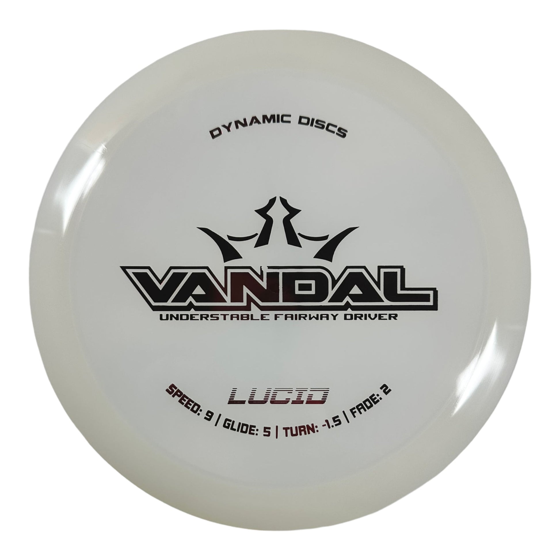 Dynamic Discs Vandal | Lucid | White/Red 168g Disc Golf