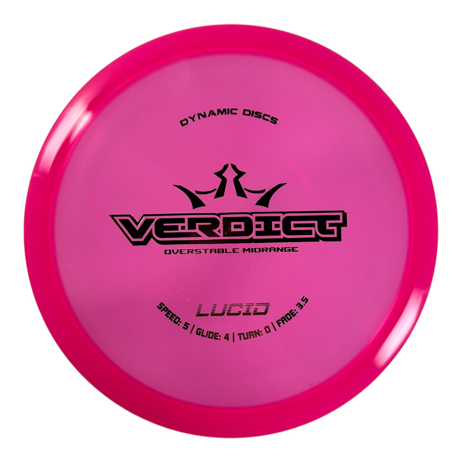 Dynamic Discs Verdict | Lucid | Pink/Gold 175g Disc Golf
