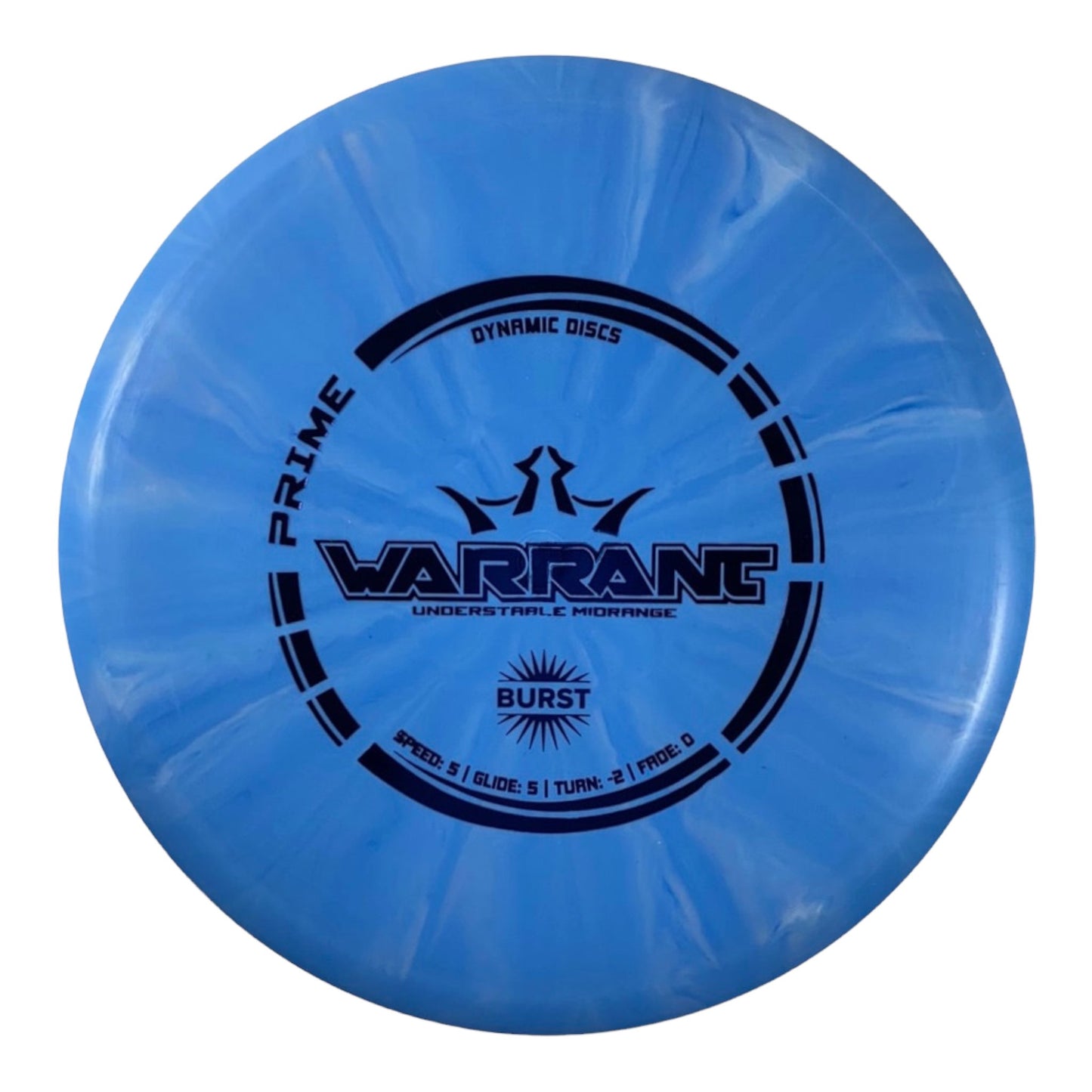 Dynamic Discs Warrant | Prime Burst | Blue/Blue 180g Disc Golf