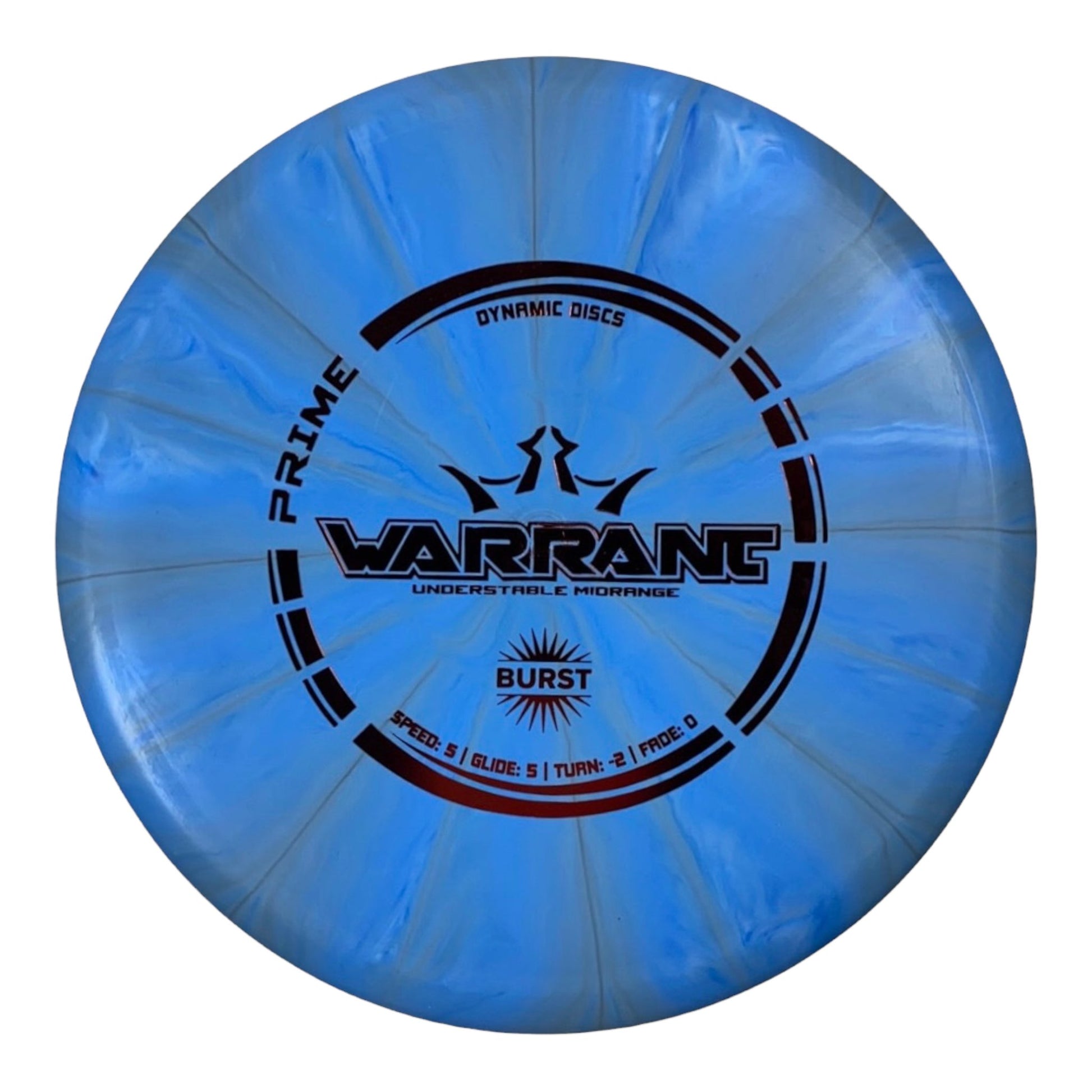 Dynamic Discs Warrant | Prime Burst | Blue/Red 180g Disc Golf