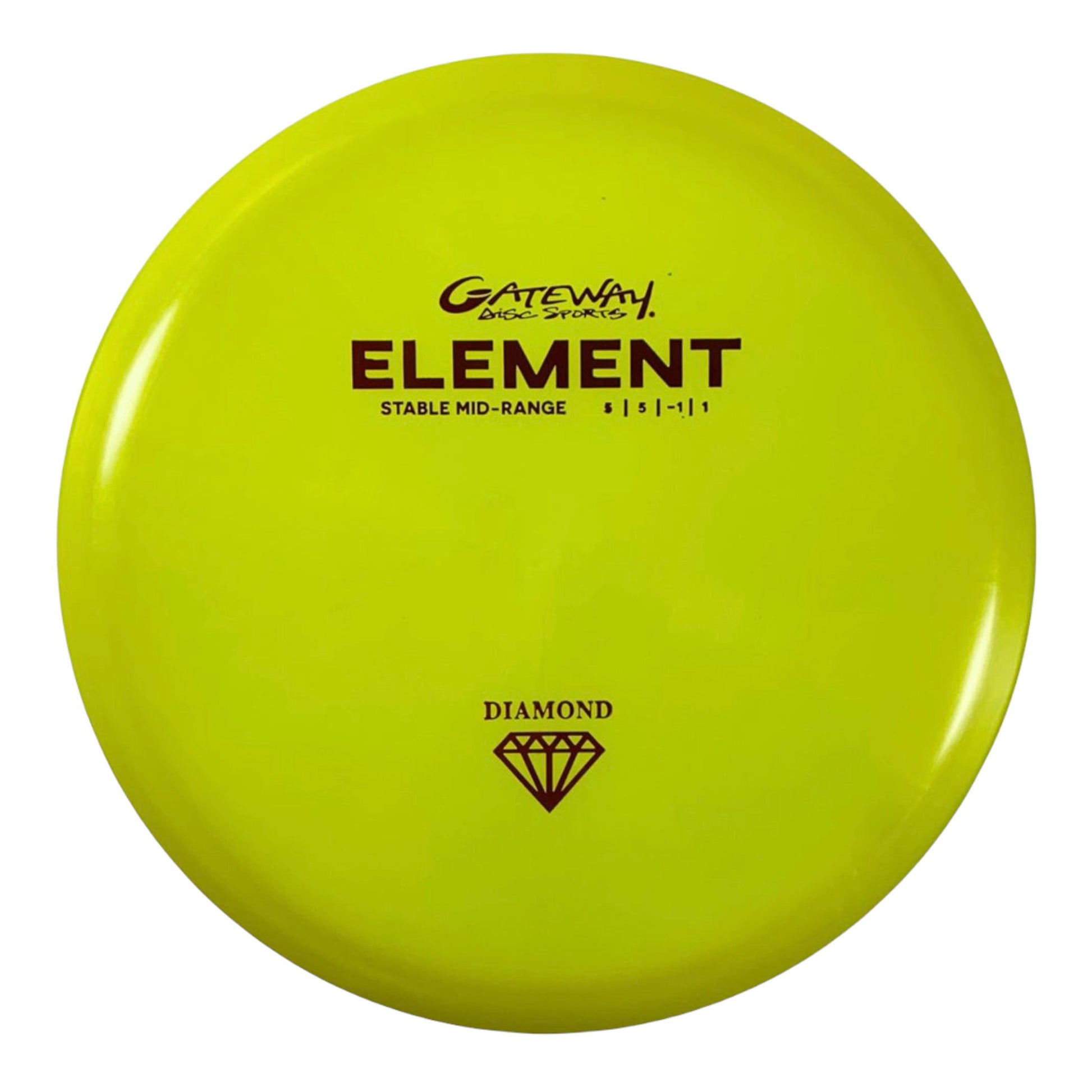 Gateway Disc Sports Element | Diamond | Yellow/Red 177g Disc Golf