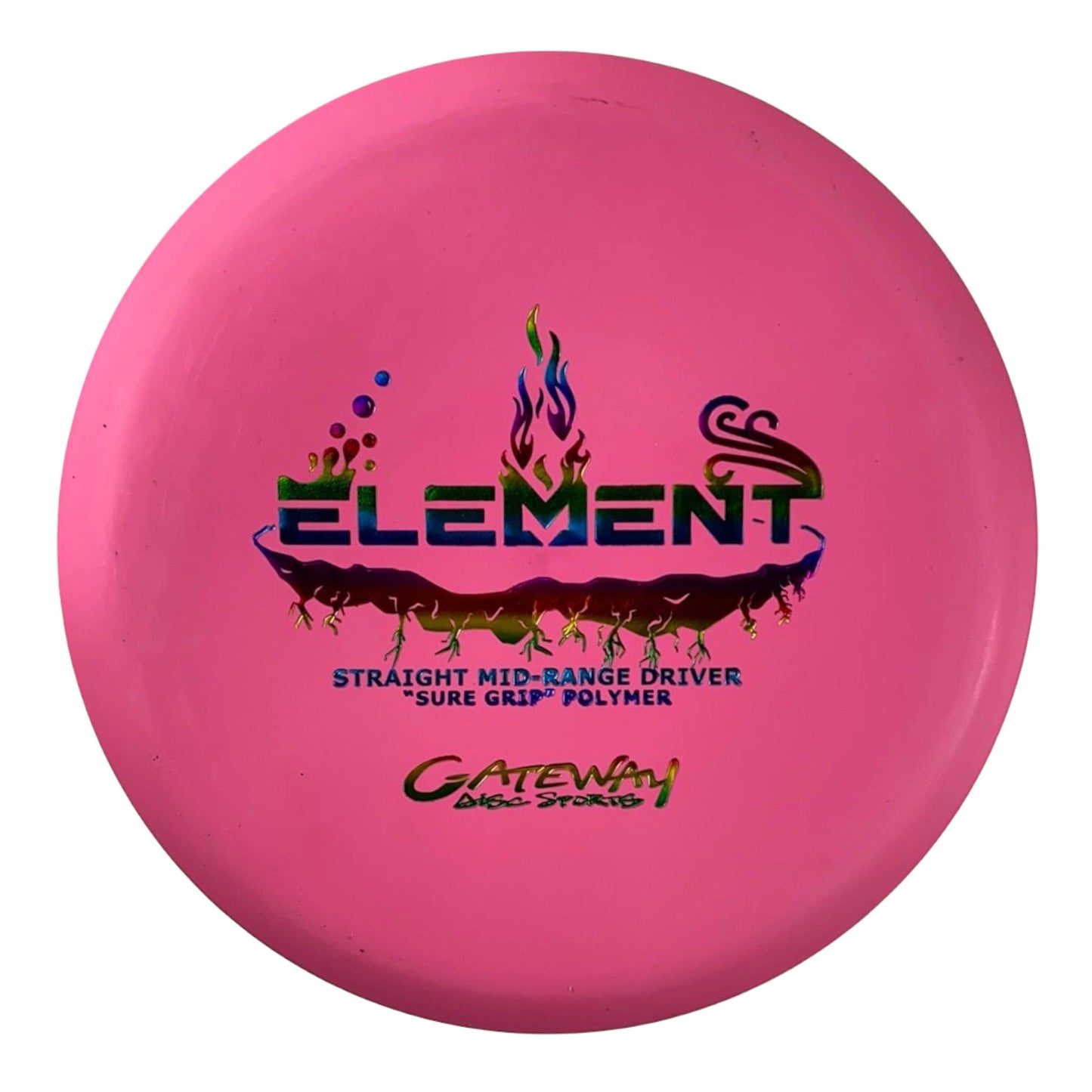 Gateway Disc Sports Element | Suregrip | Pink/Rainbow 160-161g Disc Golf