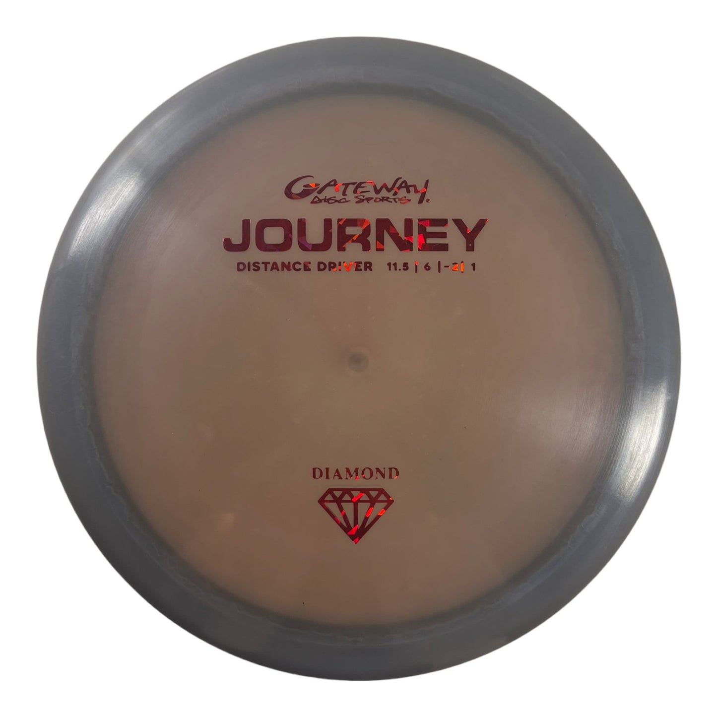 Gateway Disc Sports Journey | Diamond | Grey/Red 176g Disc Golf