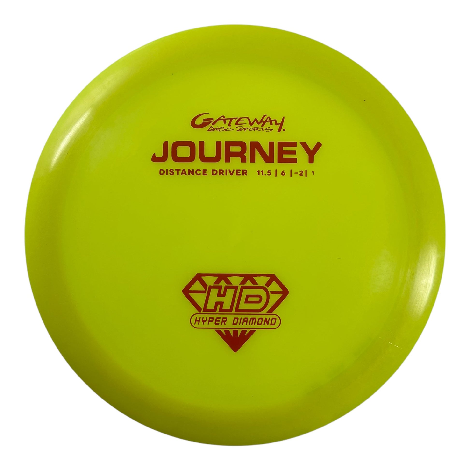 Gateway Disc Sports Journey | Hyper Diamond (HD) | Yellow/Red 175-176g Disc Golf