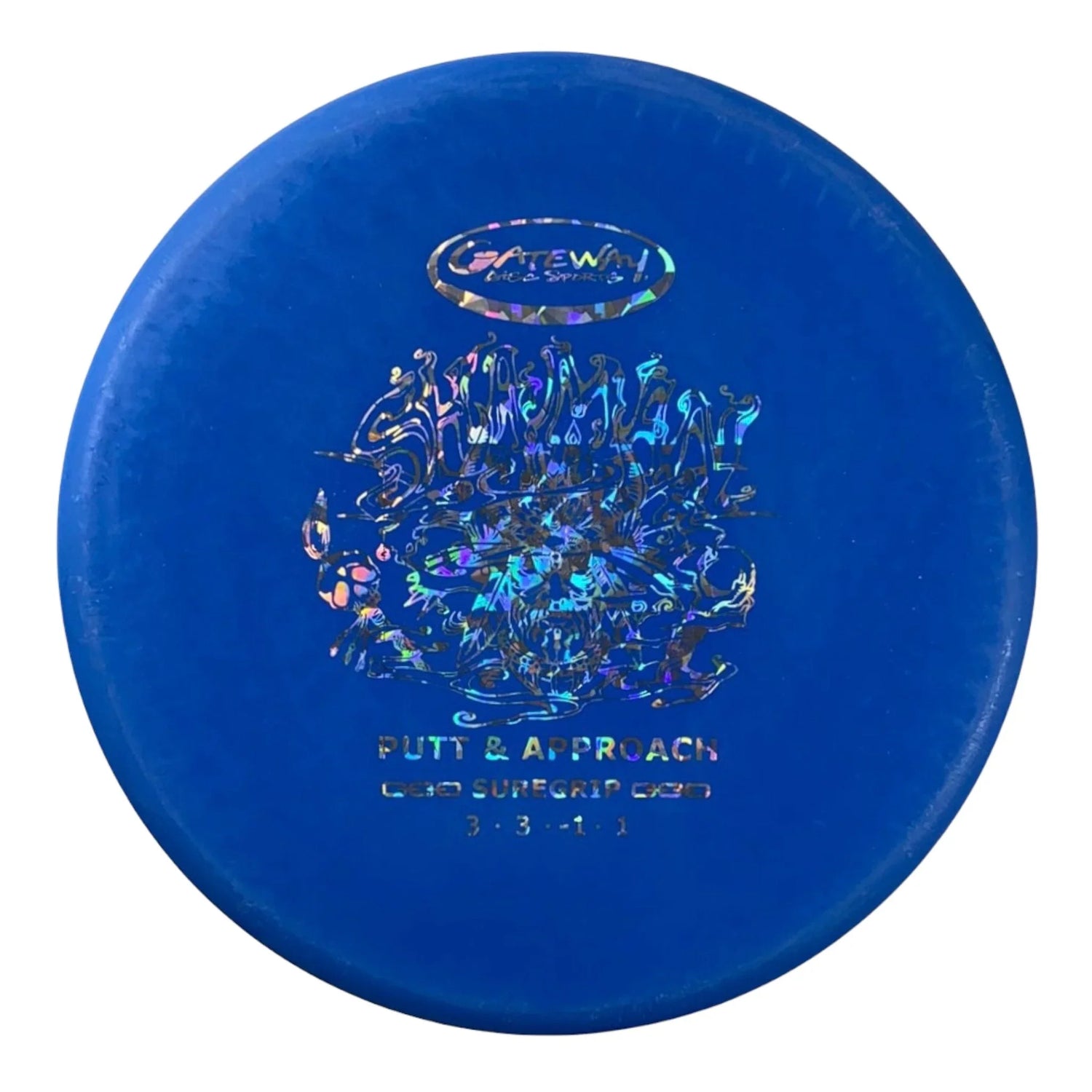 Gateway Disc Sports Shaman | Suregrip Super Soft | Blue/Holo 171 - 172g Disc Golf