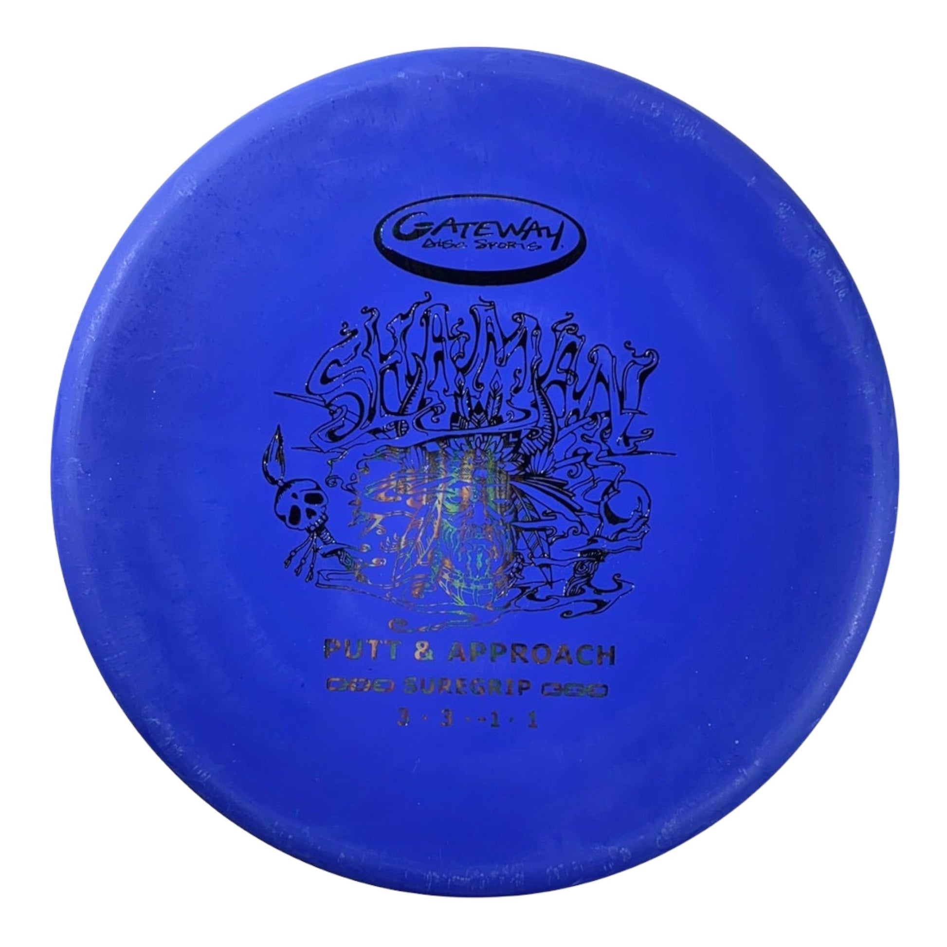 Gateway Disc Sports Shaman | Suregrip Super Soft | Blue/Multi 174-175g Disc Golf