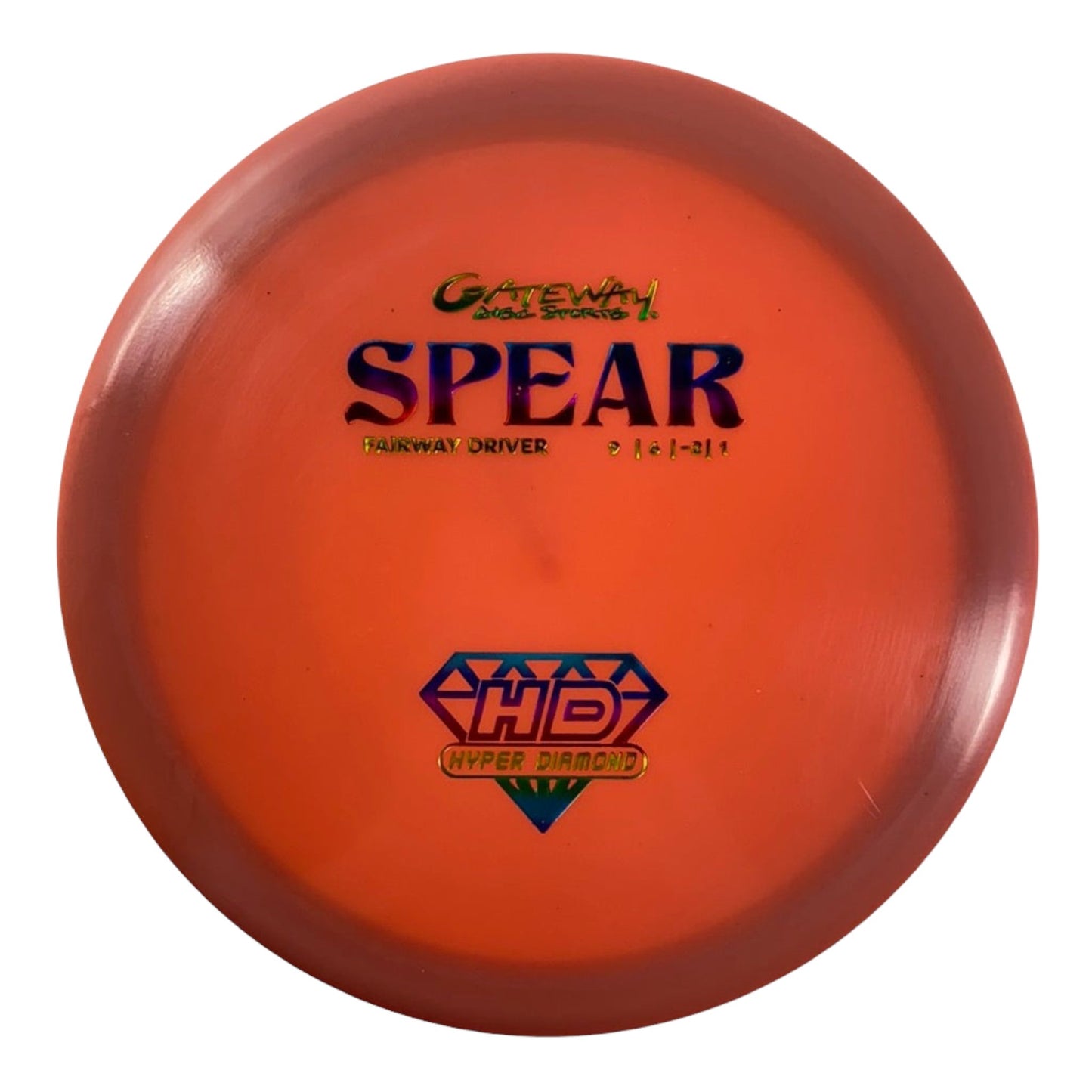 Gateway Disc Sports Spear | Hyper Diamond (HD) | Orange/Rainbow 172g Disc Golf