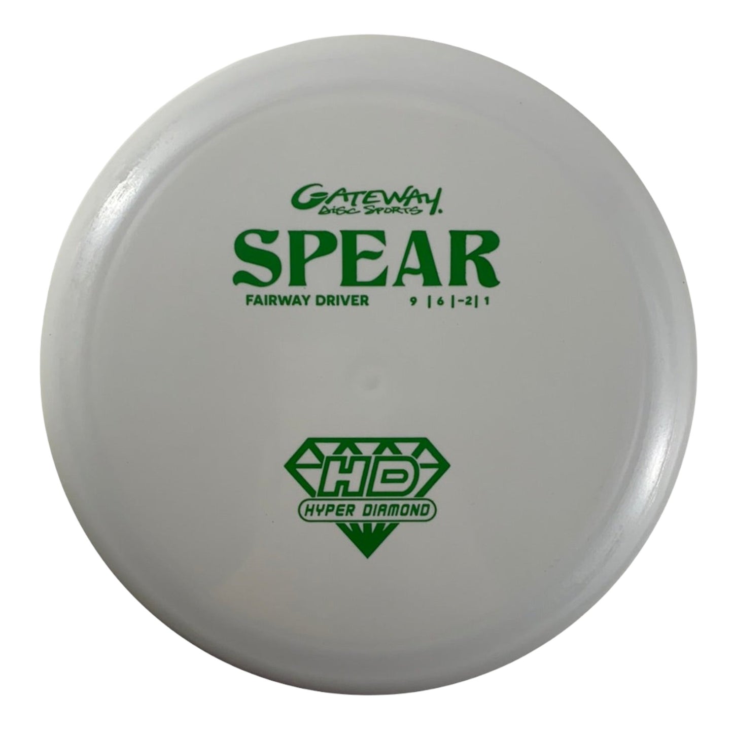 Gateway Disc Sports Spear | Hyper Diamond (HD) | White/Green 168g Disc Golf