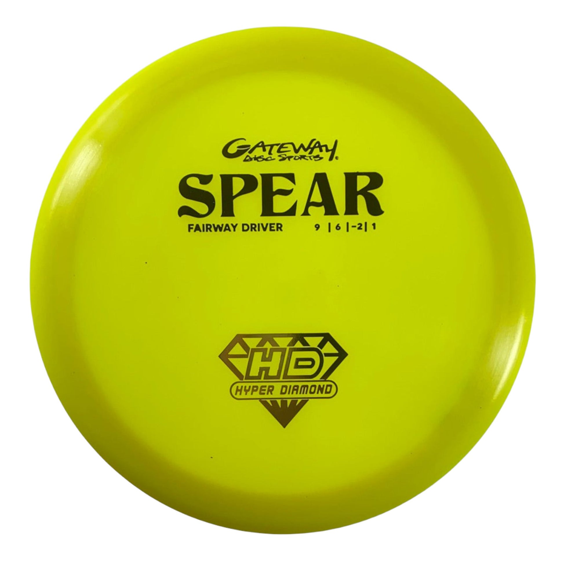 Gateway Disc Sports Spear | Hyper Diamond (HD) | Yellow/Gold 174g Disc Golf