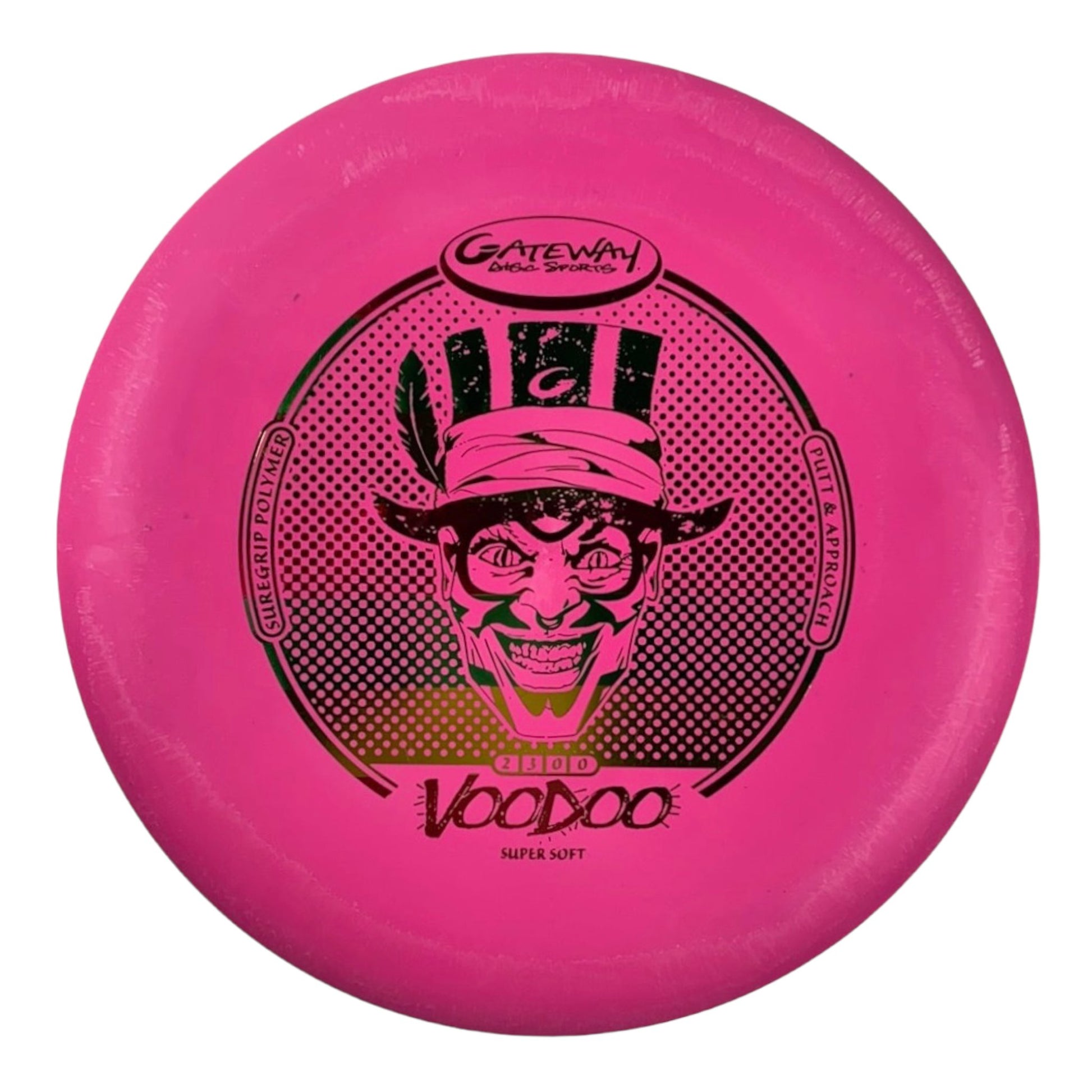 Gateway Disc Sports Voodoo | Super Soft (SS) | Pink/Rasta 175g Disc Golf
