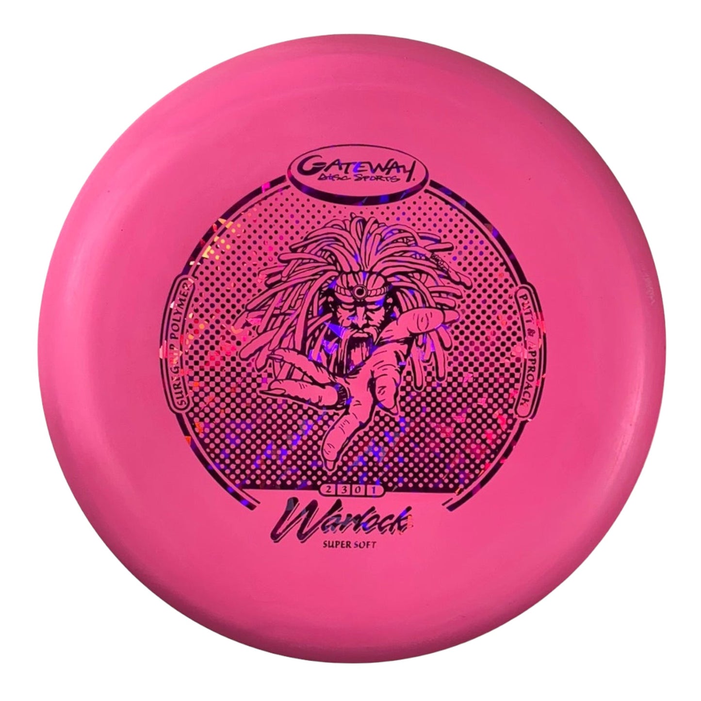 Gateway Disc Sports Warlock | Super Soft (SS) | Pink/Purple 173-174g Disc Golf
