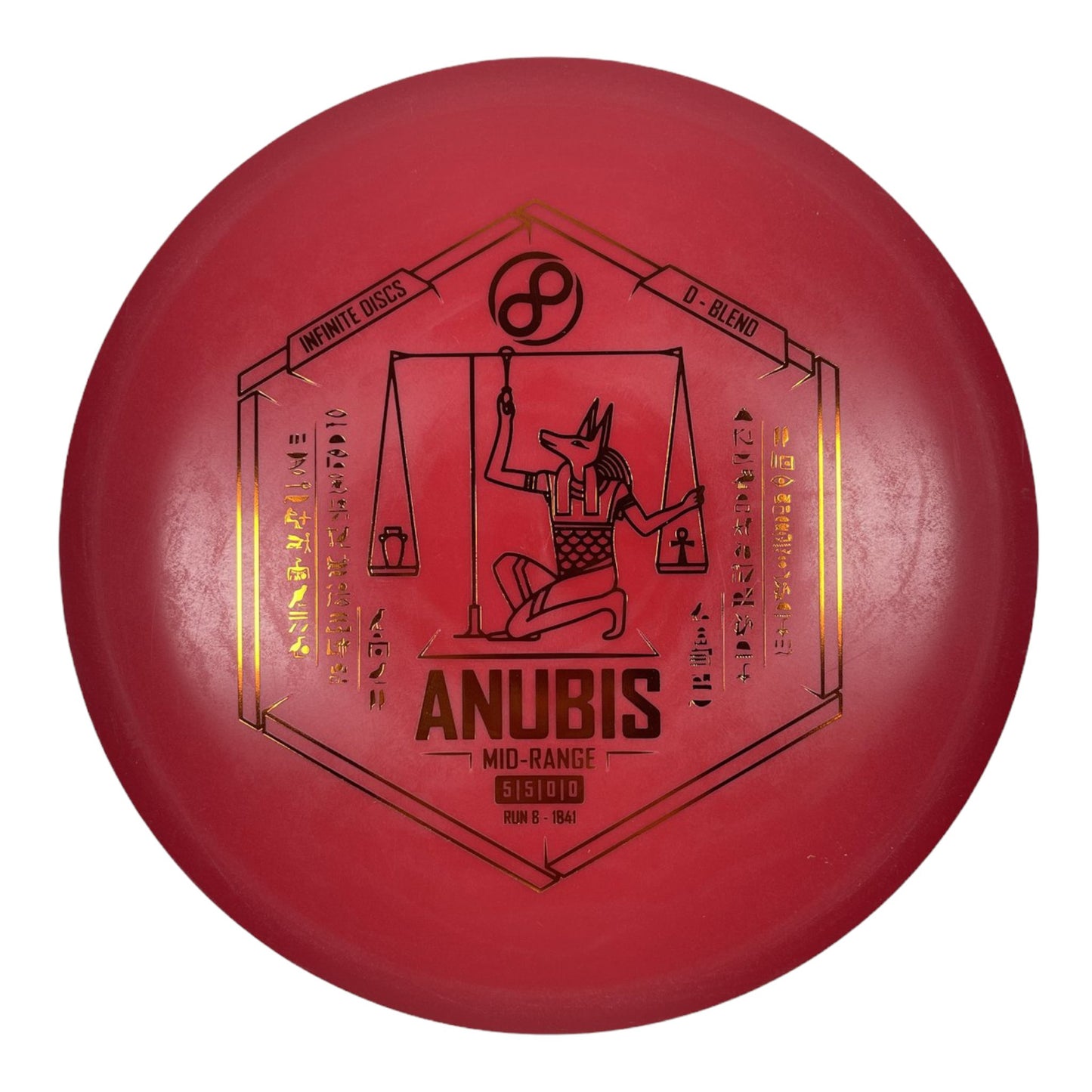 Infinite Discs Anubis | D-Blend | Red/Bronze 168-169g Disc Golf