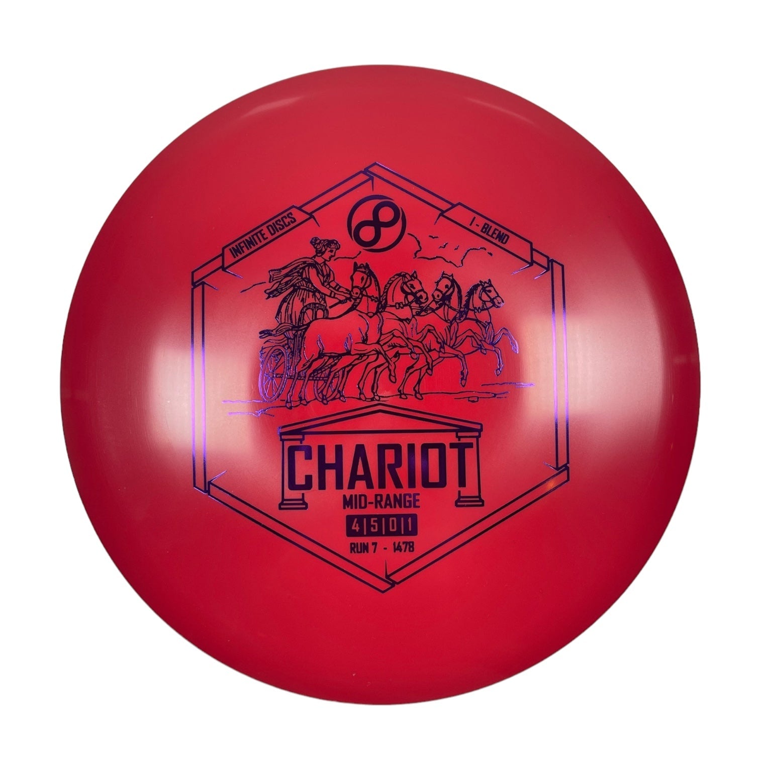 Infinite Discs Chariot | I-Blend | Red/Purple 168-180g Disc Golf