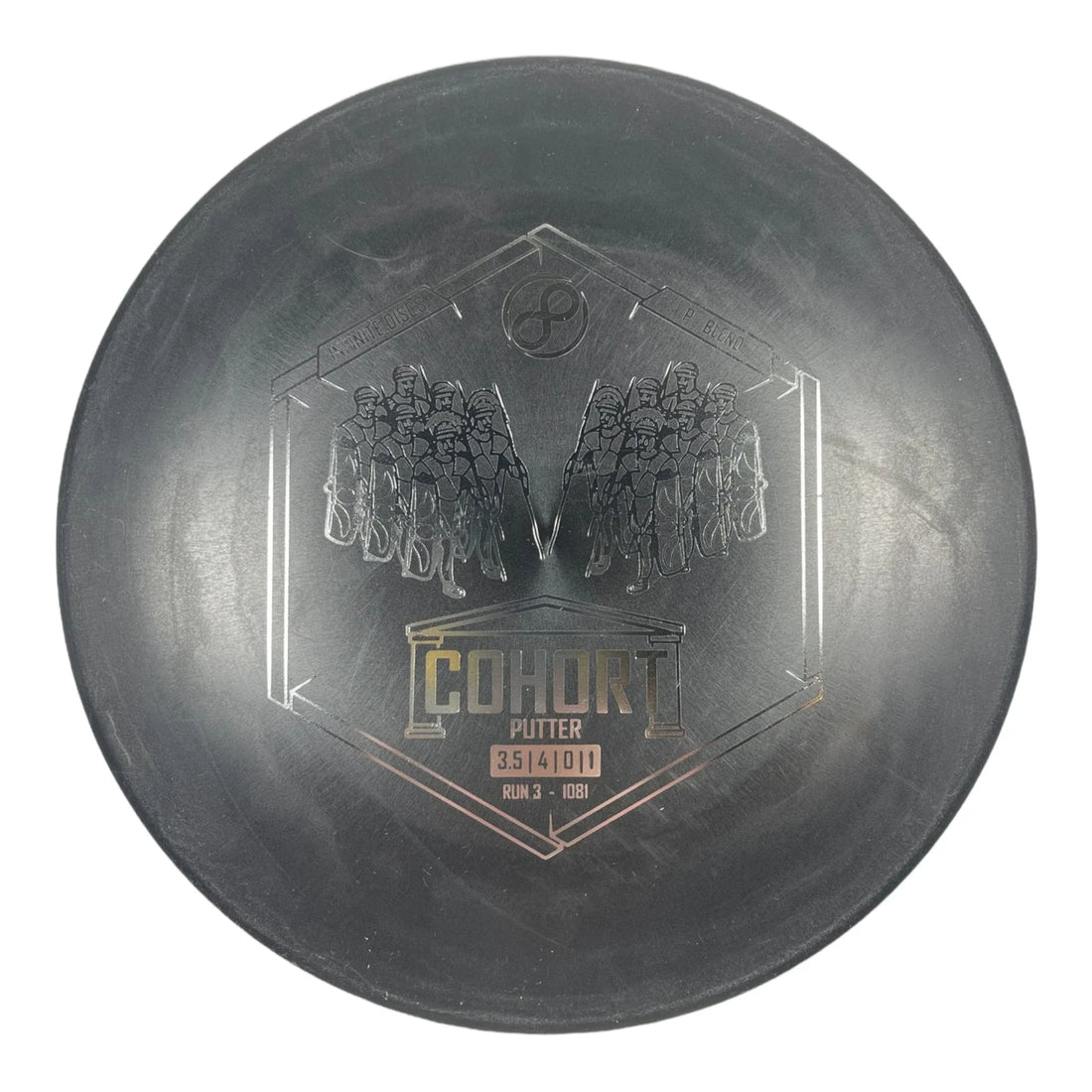 Infinite Discs Cohort | P - Blend | Black/Silver 168g Disc Golf