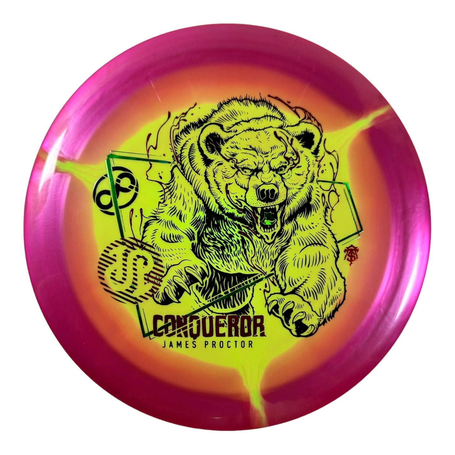 Infinite Discs Conqueror | Halo S-Blend | Pink/Red 172g Disc Golf