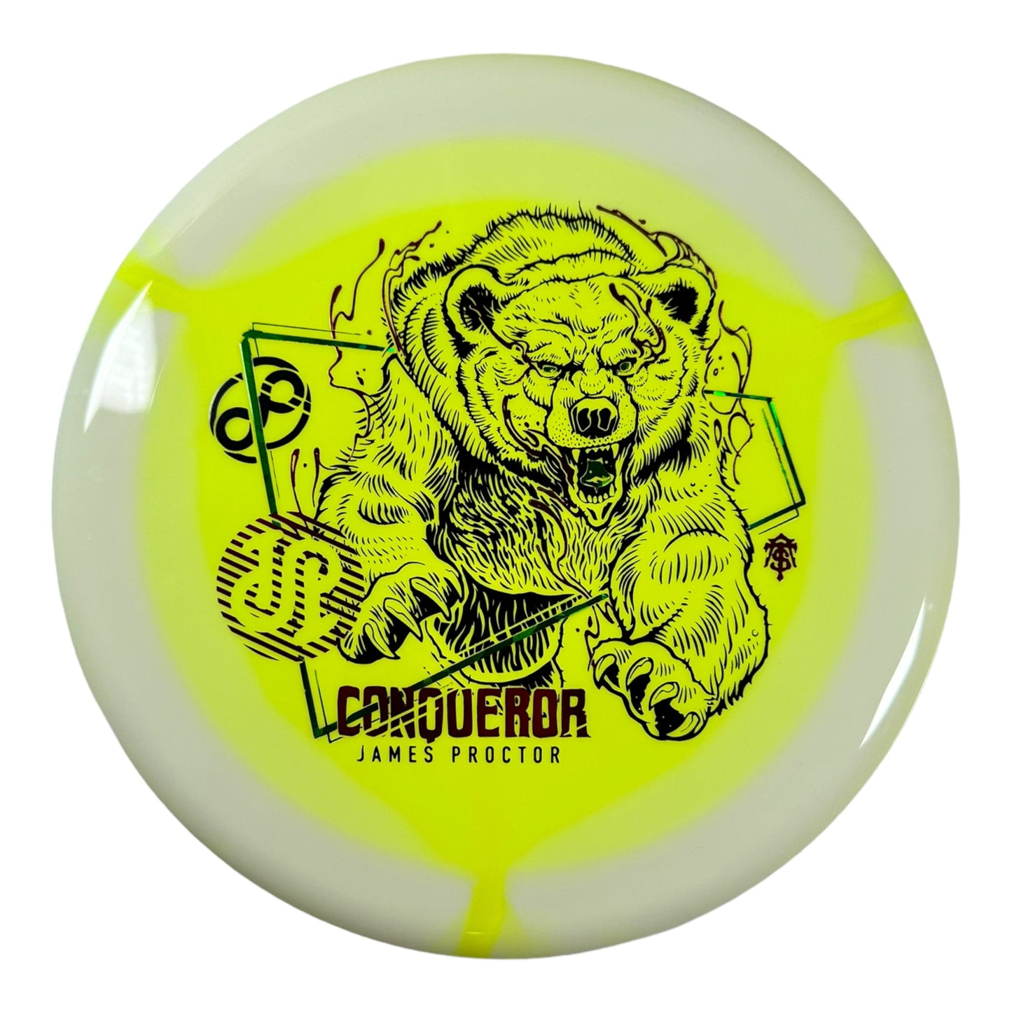 Infinite Discs Conqueror | Halo S-Blend | Yellow/Red 171g Disc Golf