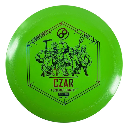 Infinite Discs Czar | I-Blend | Green/Rainbow 175g Disc Golf