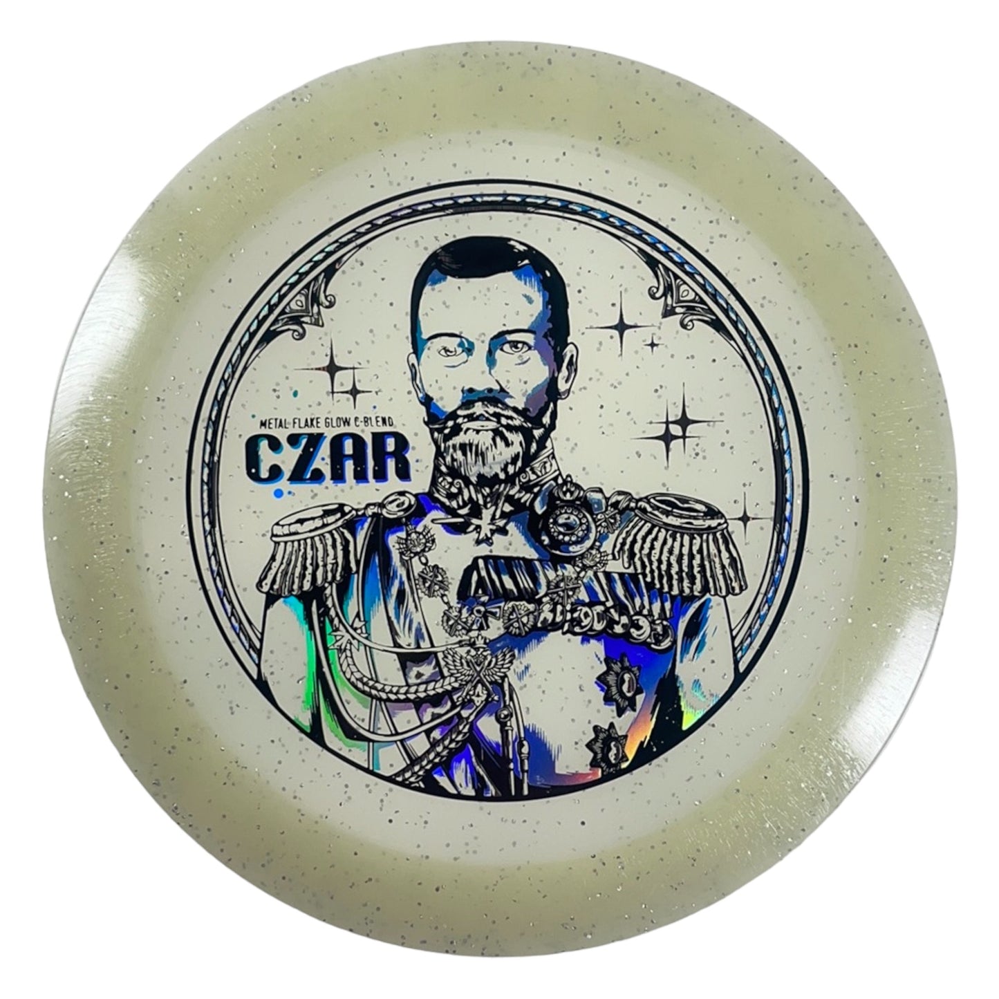 Infinite Discs Czar | Metal Flake Glow C-Blend | Glow/Blue 173g Disc Golf