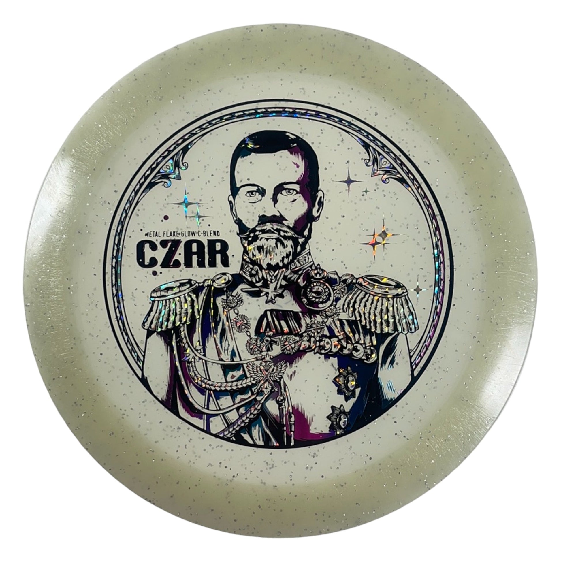 Infinite Discs Czar | Metal Flake Glow C-Blend| Glow/Sunset 173g Disc Golf