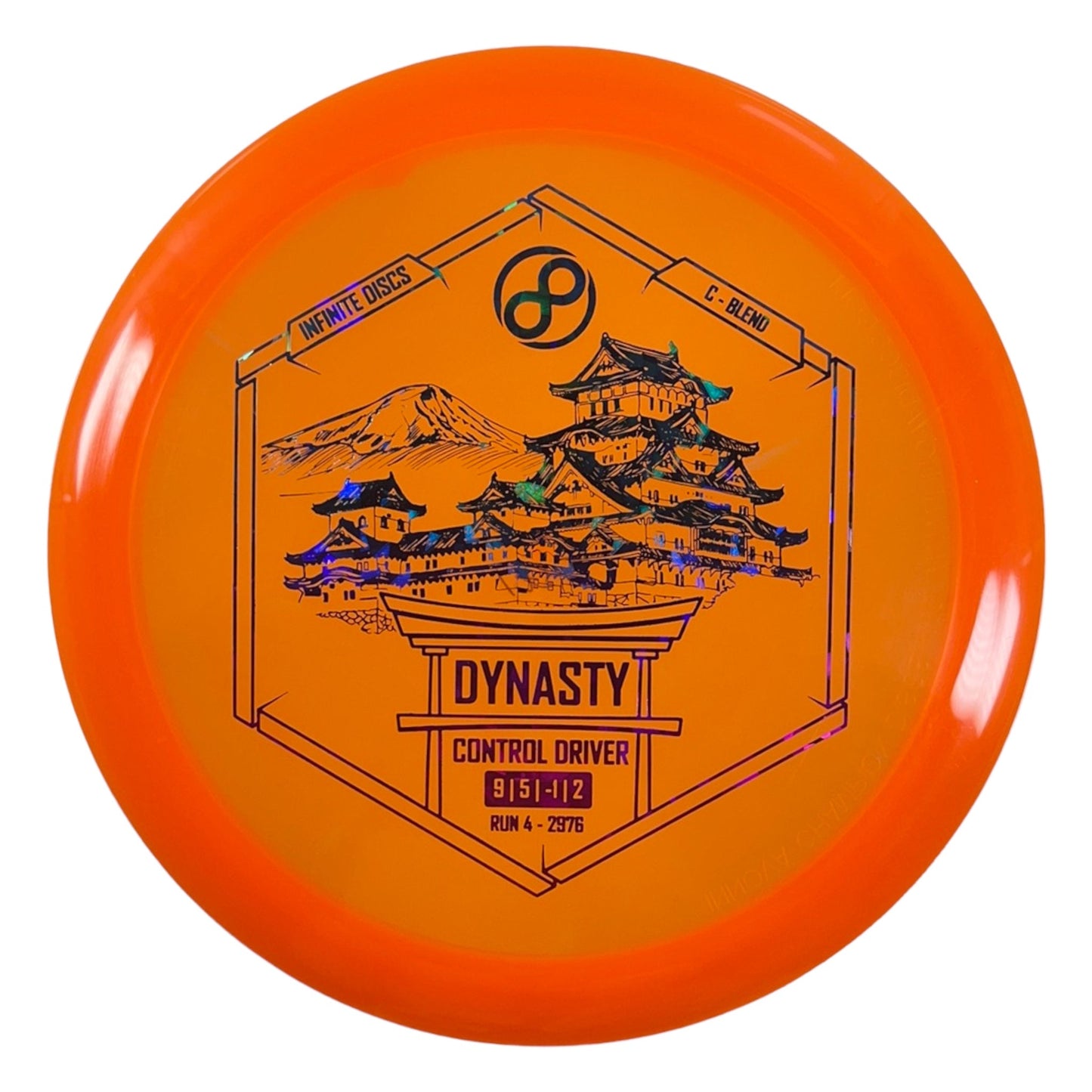 Infinite Discs Dynasty | C-Blend | Orange/Rainbow 173g Disc Golf