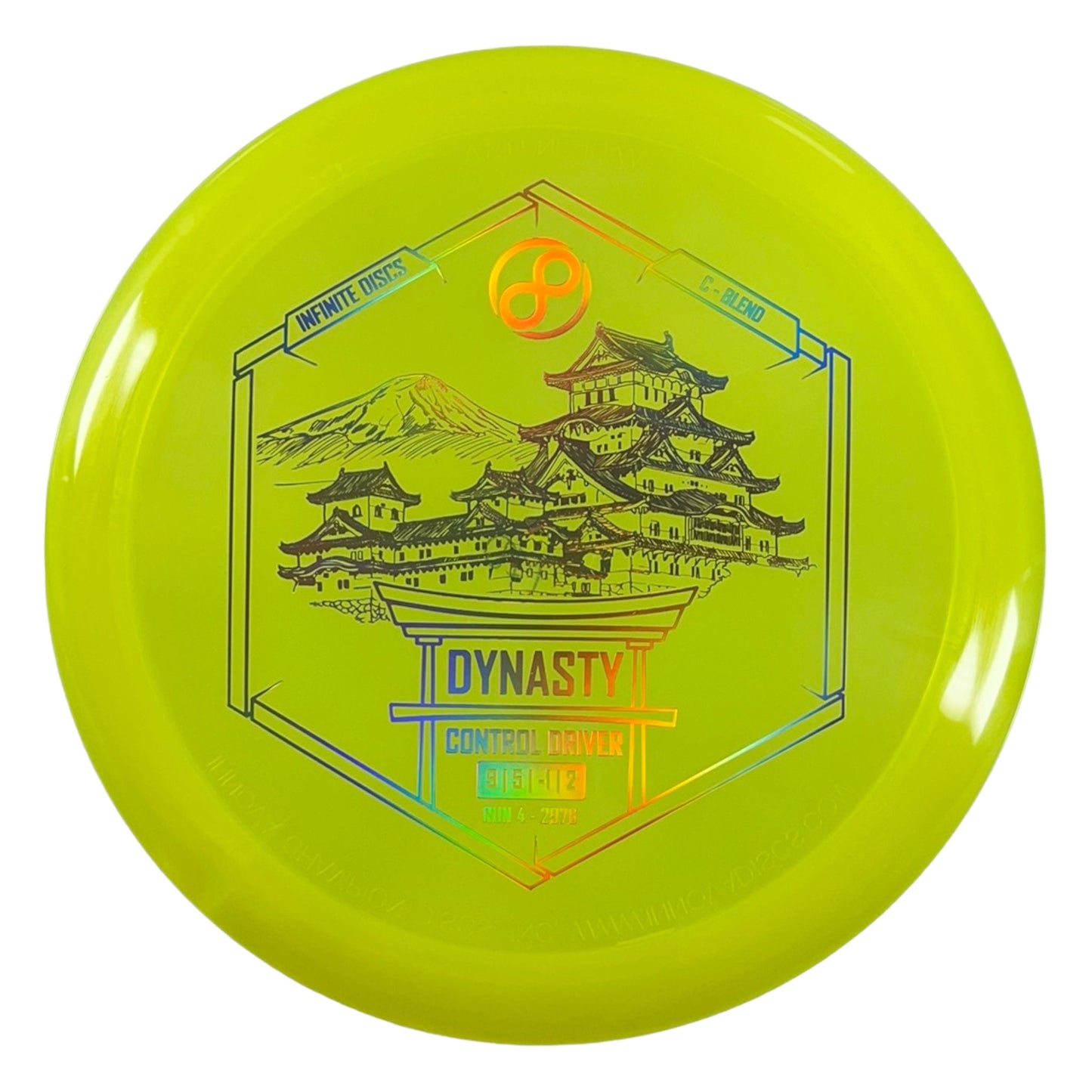 Infinite Discs Dynasty | C-Blend | Yellow/Gold 170g Disc Golf