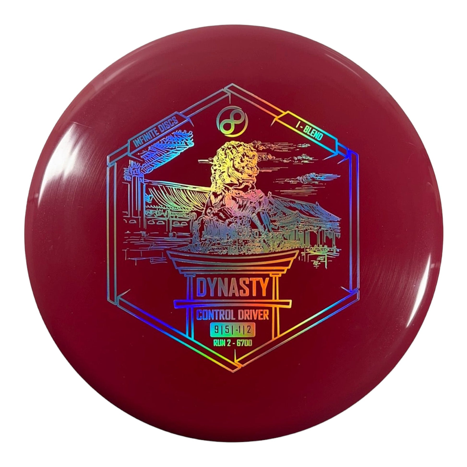 Infinite Discs Dynasty | I-Blend | Red/Holo 169g Disc Golf