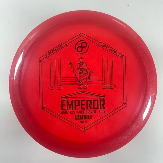 Infinite Discs Emperor | Luster C-Blend | Red/Red 172g Disc Golf